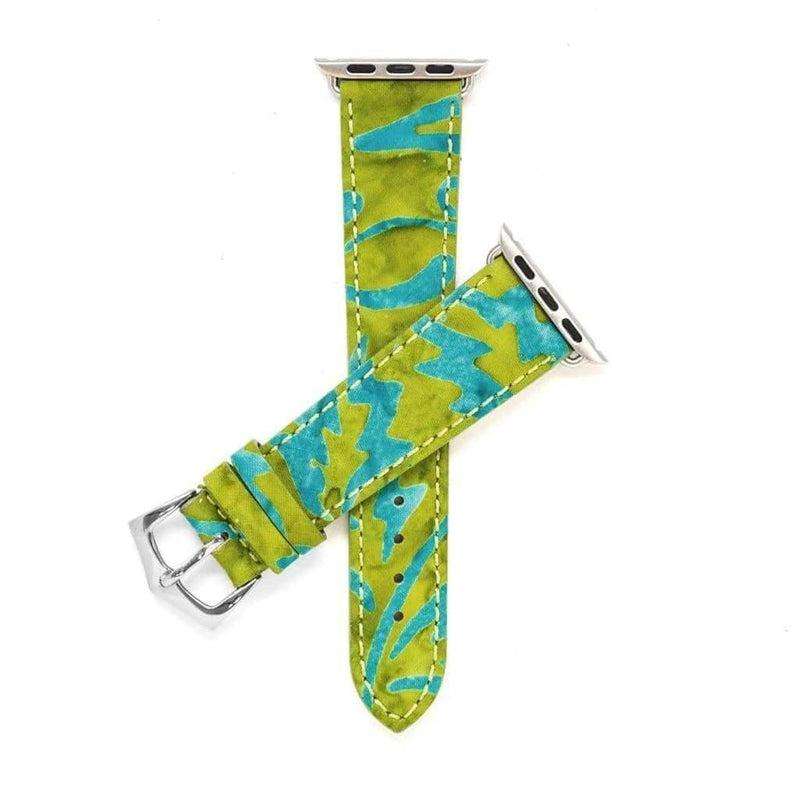 Lime Batik Apple Watch Band - Apple Watch Leather Straps- Milano Straps