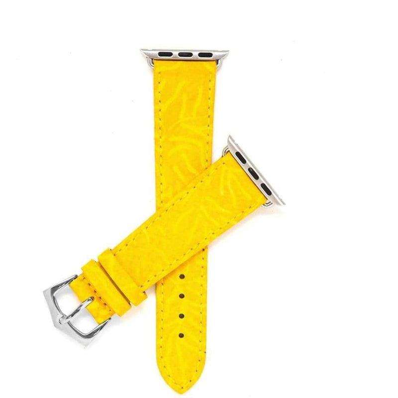 Yellow Batik Apple Watch Band - Apple Watch Leather Straps- Milano Straps