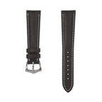 Cinturino barenia nero 20mm in pelle di vitello artigianale Made in Italy — Milano Straps