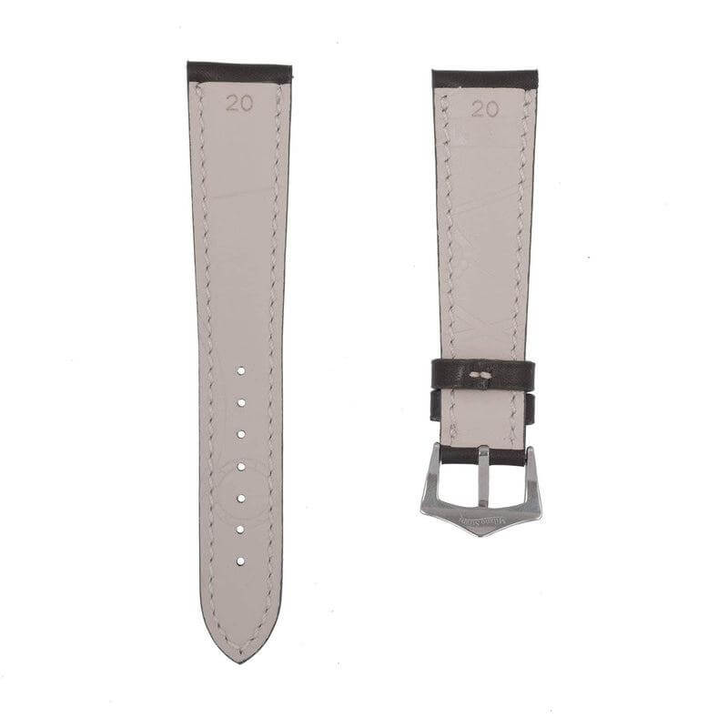 Cinturino barenia nero 20mm in pelle di vitello artigianale Made in Italy — Milano Straps