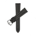 Cinturino barenia nero 20mm in pelle di vitello artigianale Made in Italy — Milano Straps