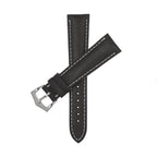 Cinturino barenia nero 20mm in pelle di vitello artigianale Made in Italy — Milano Straps