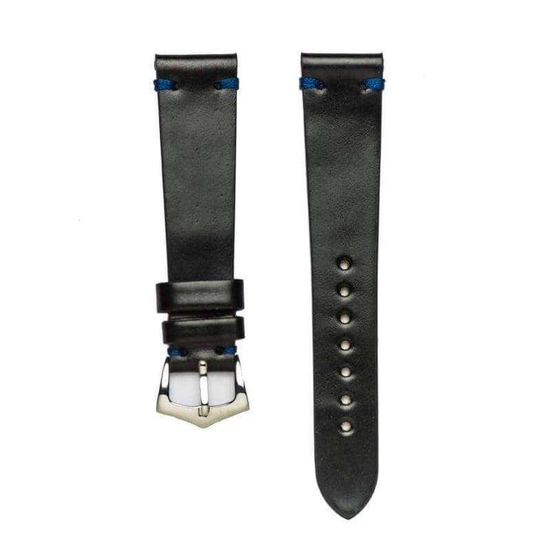 Black Blue Cordovan Leather Watch Strap - Leather strap- Milano Straps