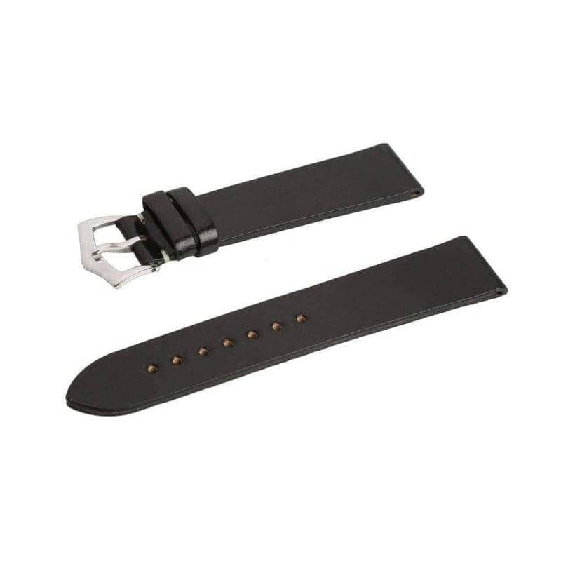 Black Cordovan Leather Watch Strap No Stitches - Leather strap- Milano Straps