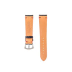 Black Genuine Alligator Watch Strap Light Red Borders - Alligator Strap- Milano Straps