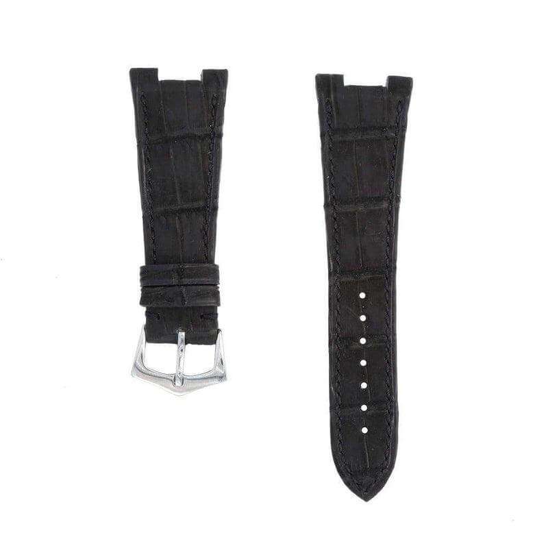Black Nubuck Alligator Strap Patek Philippe Compatible - Alligator Strap- Milano Straps