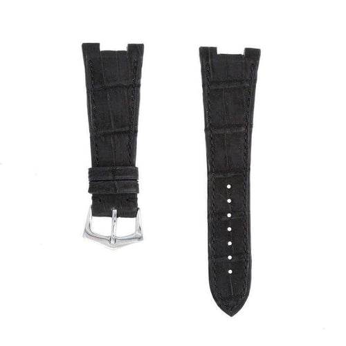 Cinturino alligatore nubuck nero 22mm artigianale per Patek Philippe — Milano Straps
