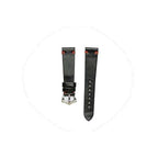 Black Red Cordovan Leather Watch Strap - Leather strap- Milano Straps