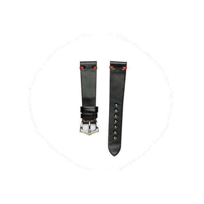 Black Red Cordovan Leather Watch Strap - Leather strap- Milano Straps