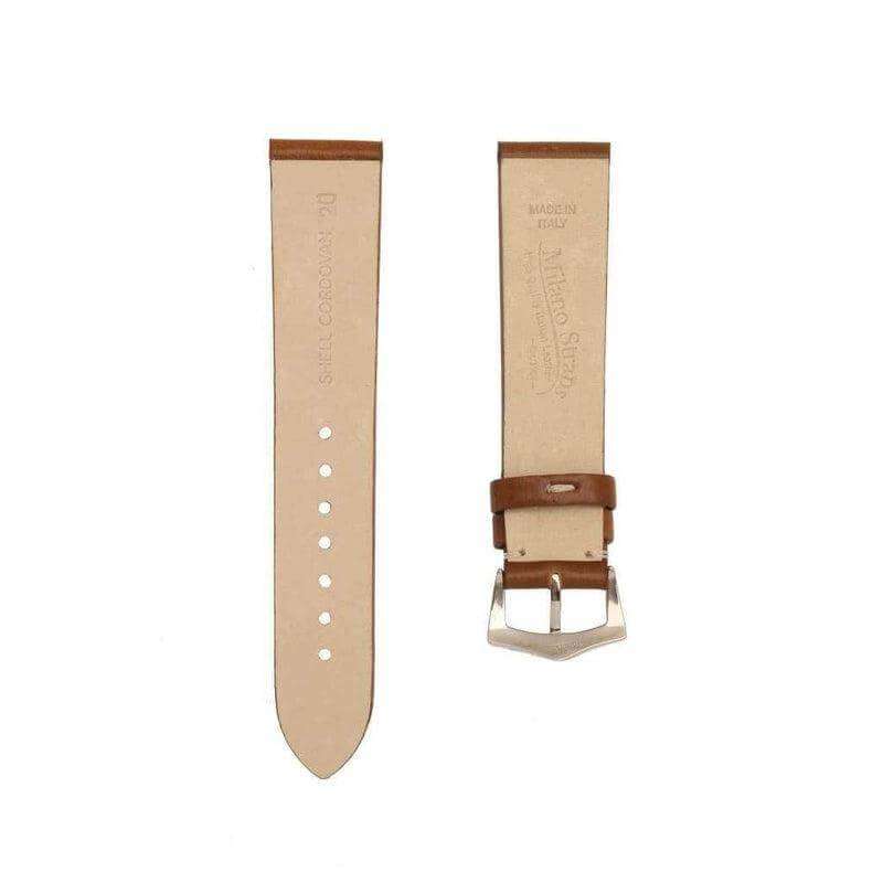 Brown Cordovan Leather  No Stitches Watch Strap - Leather strap- Milano Straps
