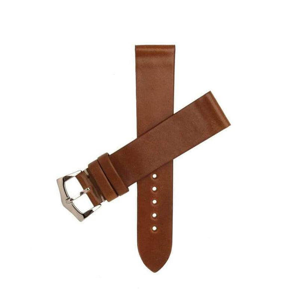 Cinturino in Shell Cordovan marrone senza cuciture 20mm fatto a mano — Milano Straps