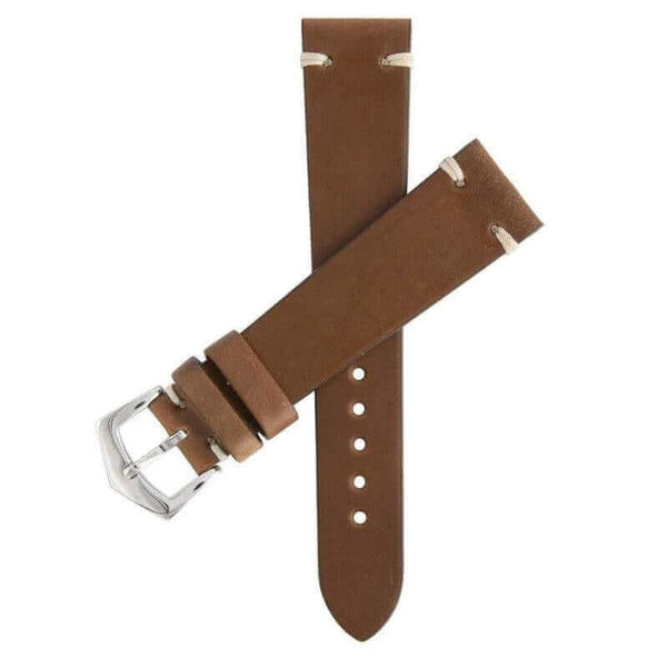 Cinturino in Shell Cordovan marrone 20mm artigianale Made in Italy — Milano Straps
