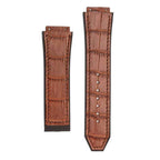 Brown Genuine Alligator Watch Strap for Hublot Big Bang - Rubber Strap- Milano Straps