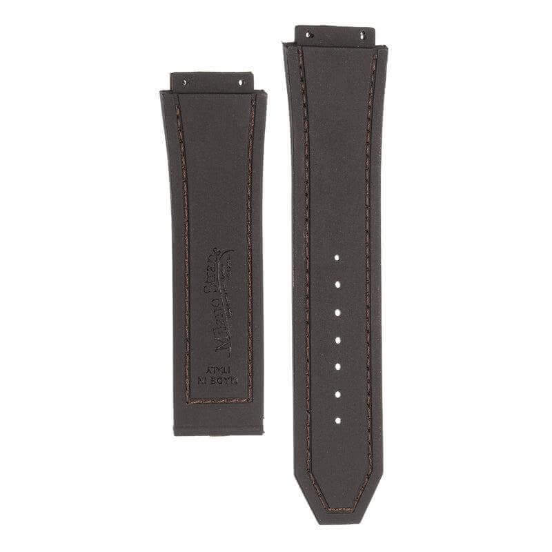 Brown Genuine Alligator Watch Strap for Hublot Big Bang - Rubber Strap- Milano Straps