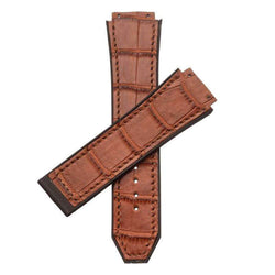 Braunes Alligator-Armband für Hublot Big Bang aus echtem Louisiana-Leder — Milano Straps