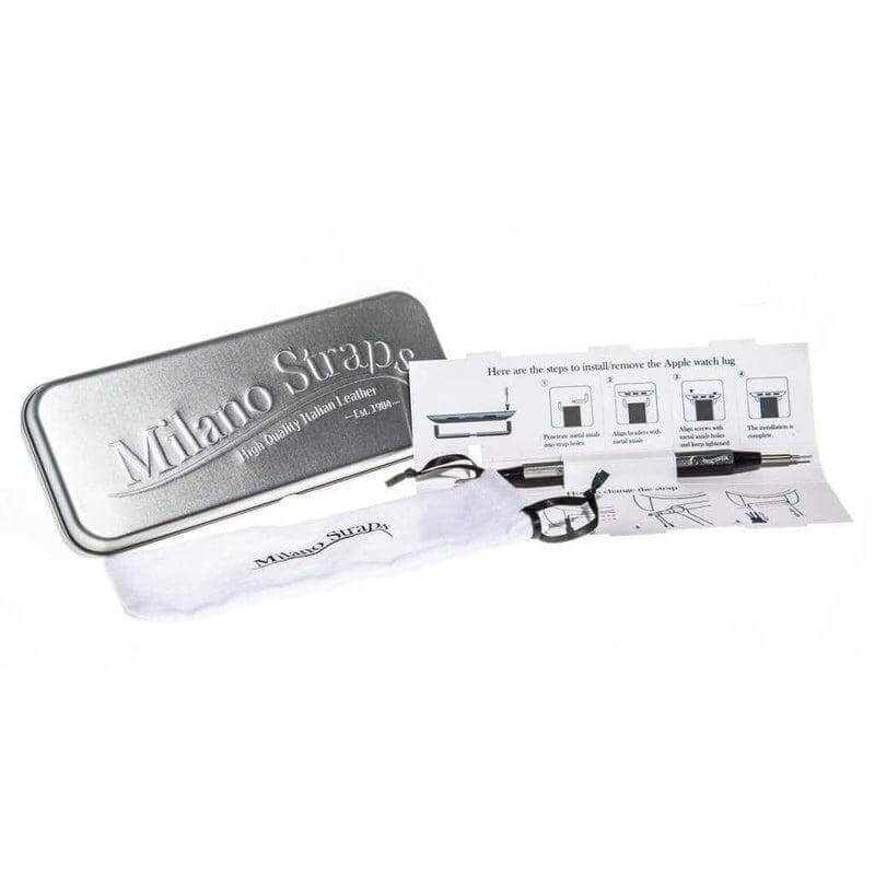 Cinturino in vitello vintage marrone 22mm cucitura ecru fatto a mano in Italia — Milano Straps