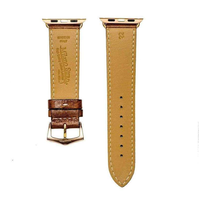 Brown Leather Apple Watch Band - Apple Watch Leather Straps- Milano Straps