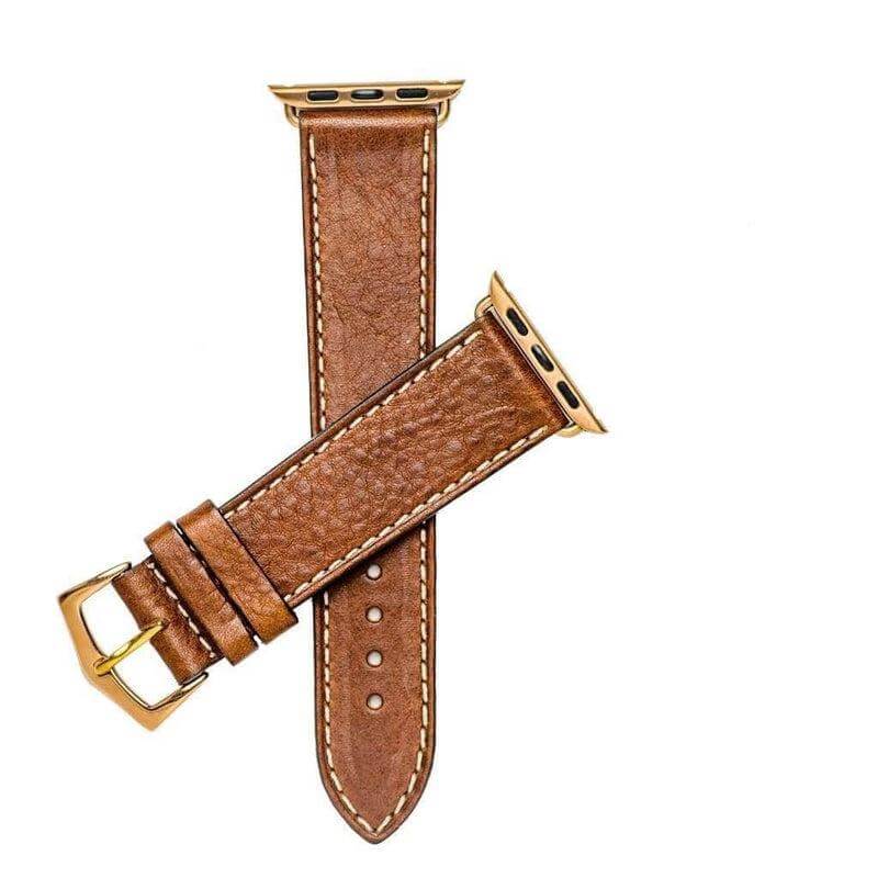 Brown Leather Apple Watch Band - Apple Watch Leather Straps- Milano Straps