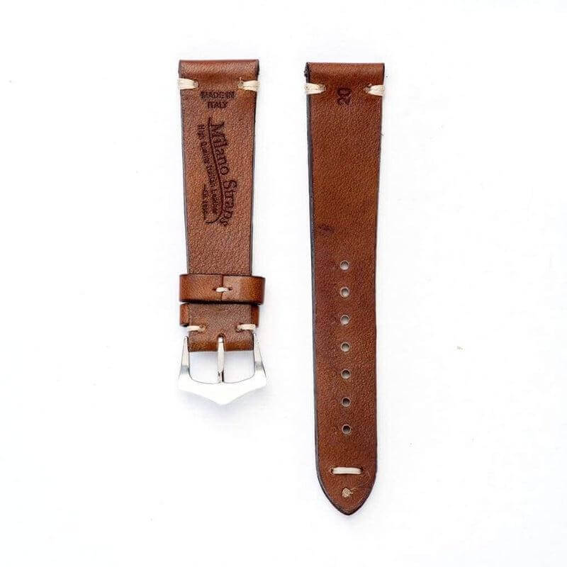 Brown Leather Vintage Watch Strap - Brown - Leather strap- Milano Straps