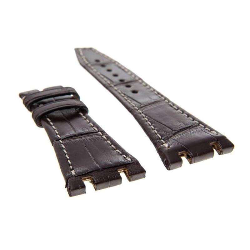Brown Matt Genuine Alligator Watch Strap Audemars Piguet Compatible - Alligator Strap- Milano Straps