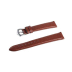 Brown Saffiano Folded Edge Brown Stitches Watch Strap - Leather strap- Milano Straps