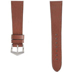 Brown Saffiano  Leather Tone Stitching  Watch Strap - Leather strap- Milano Straps
