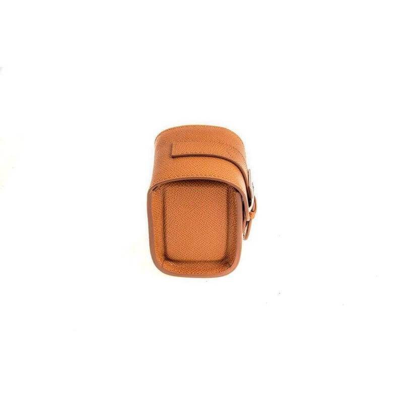 Travel case rettangolare in pelle Epsom marrone Casati Milano 8x10x7 cm — Milano Straps