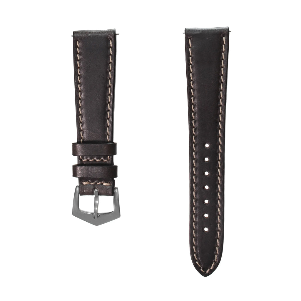 Schwarzes und rotes Cordovan-Armband