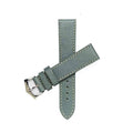 Cinturino pelle Epsom goffrata grigio 20mm — texture geometrica anti-graffio, Made in Milan — Milano Straps