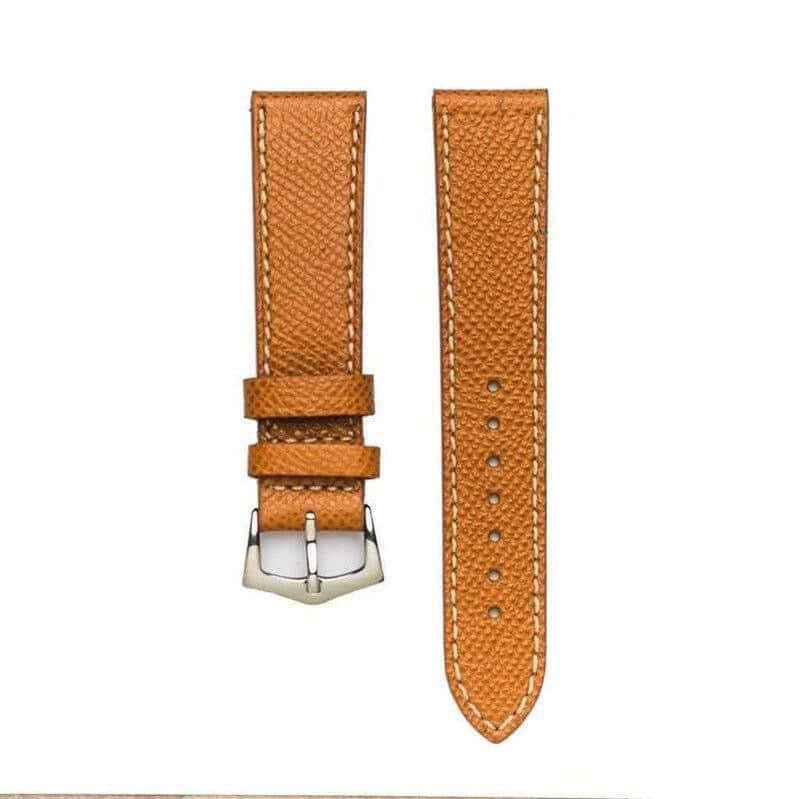 Cognac Epsom Leather Watch Strap - Leather strap- Milano Straps