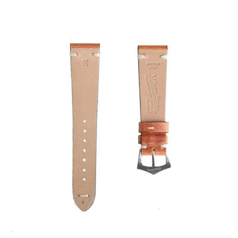 Cognac Vintage Leather Watch Strap - Leather strap- Milano Straps
