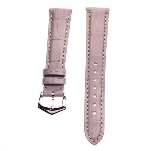 Cinturino alligatore grigio opaco finitura matte, larghezze 18-22mm, Made in Italy — Milano Straps
