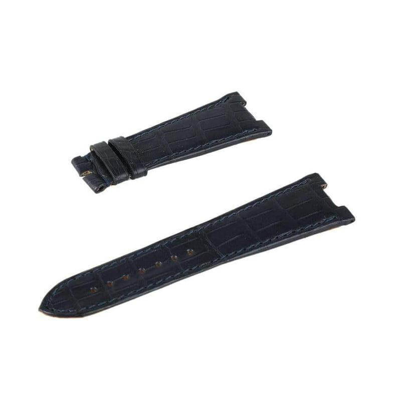 Dark Blue Matt Genuine Alligator Watch Strap Patek Philippe Compatible - Alligator Strap- Milano Straps