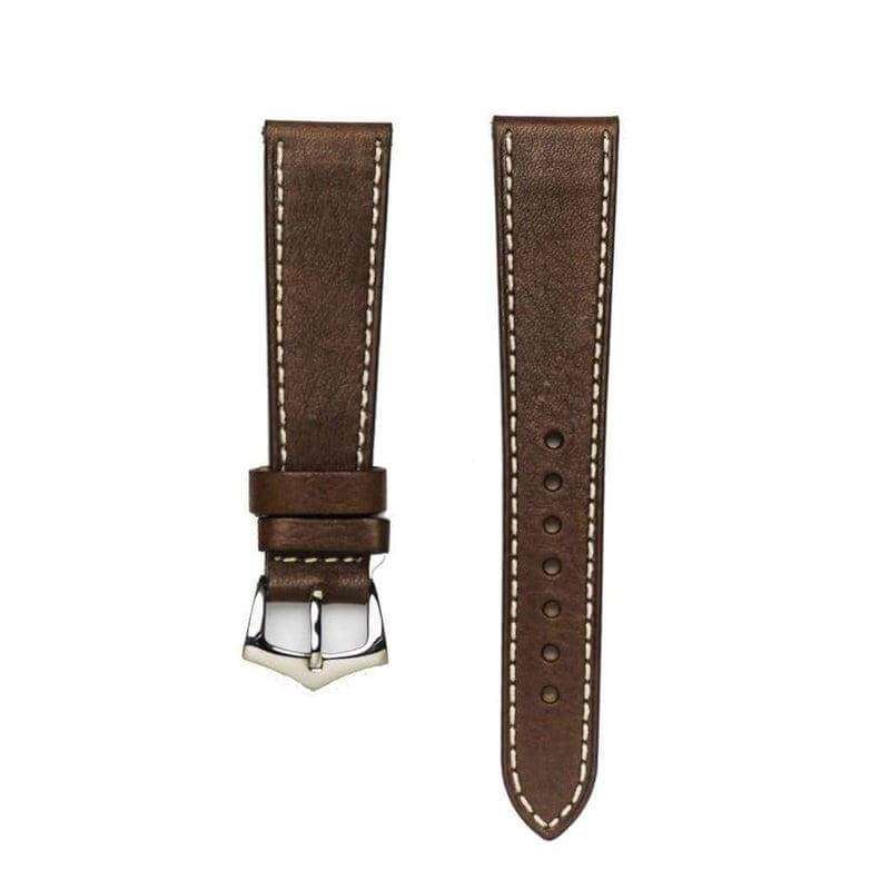 Dark Brown Leather Watch Strap - Leather strap- Milano Straps