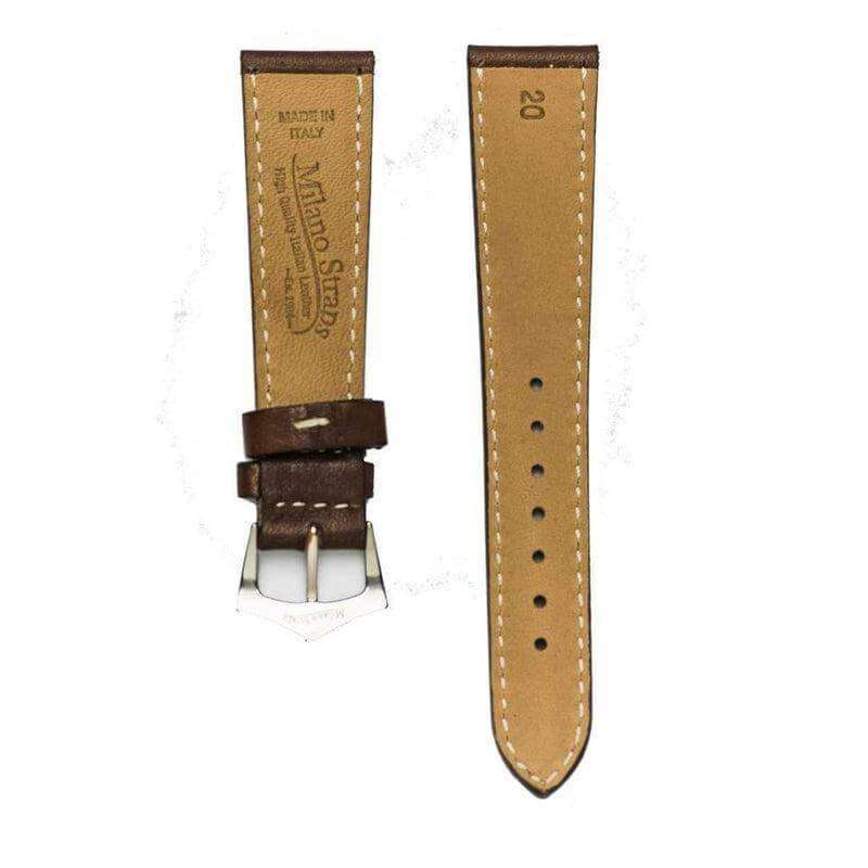 Dark Brown Leather Watch Strap - Leather strap- Milano Straps