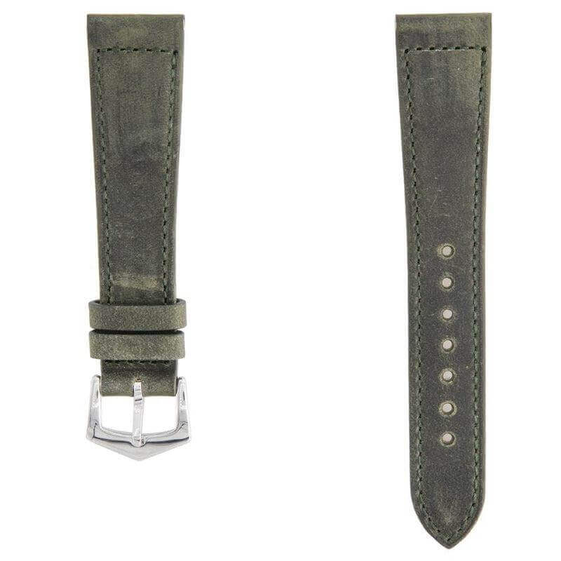 Dark Green Crazy Horse Leather Watch Strap - Leather strap- Milano Straps