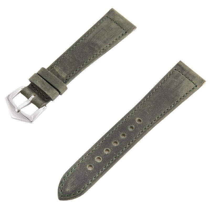 Dark Green Crazy Horse Leather Watch Strap - Leather strap- Milano Straps