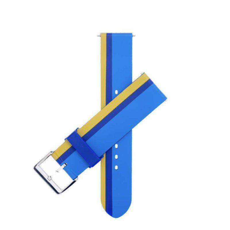 Cinturino Apple Watch in bio rubber italiano blu — finitura elegante Milano Straps
