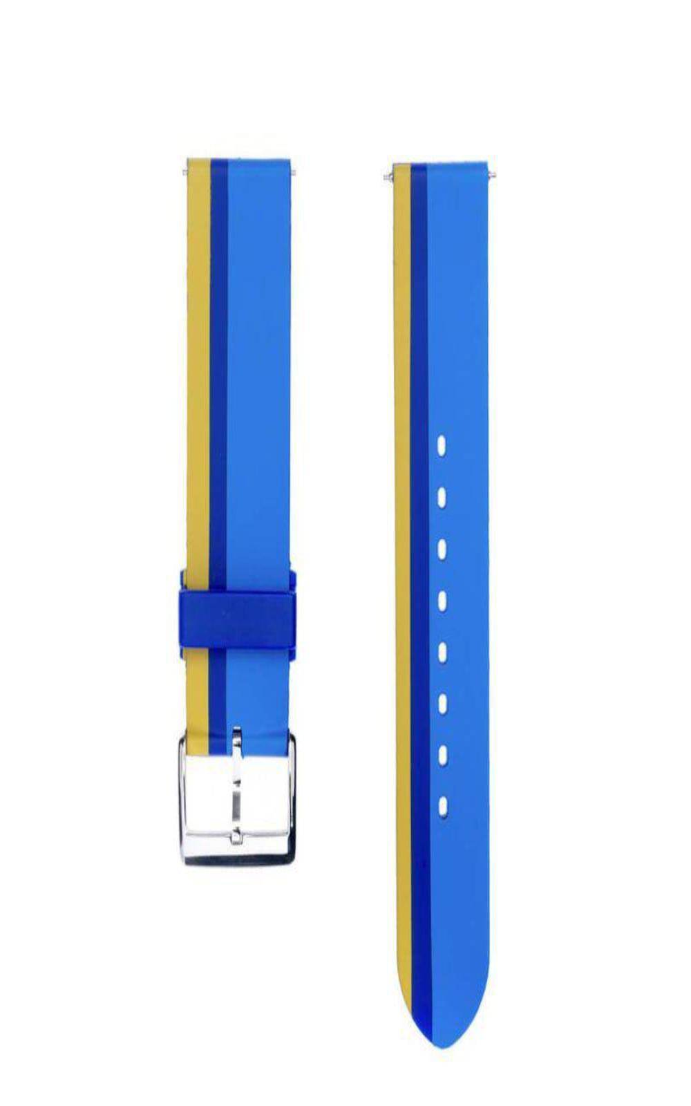 Cinturino Apple Watch in bio rubber italiano blu — finitura elegante Milano Straps
