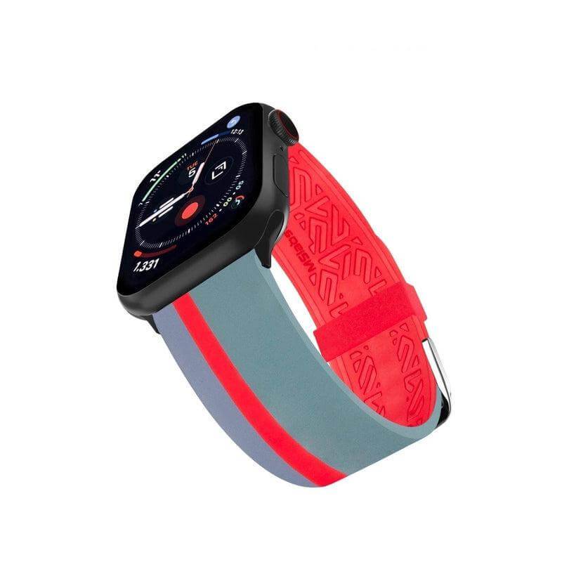 Cinturino Apple Watch in bio rubber rosso biodegradabile Made in Italy — Milano Straps