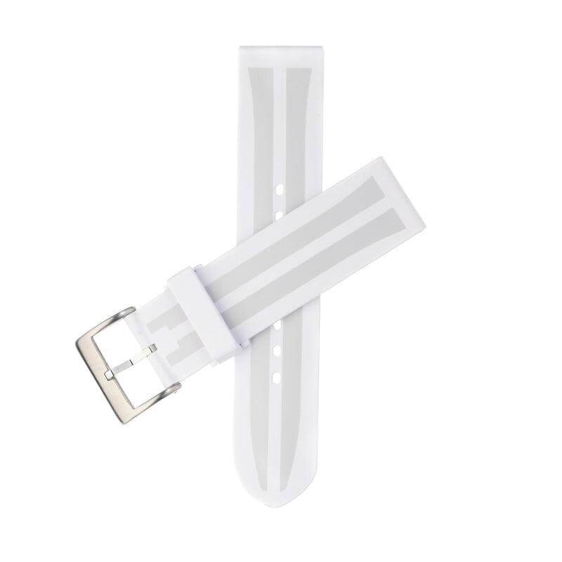 Cinturino bio rubber bianco per Apple Watch — leggero e biodegradabile, Milano Straps Lab