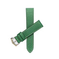 Cinturino in pelle Epsom verde smeraldo 20mm artigianale Made in Italy — Milano Straps