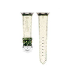 Green Forest Batik Apple Watch Band - Apple Watch Leather Straps- Milano Straps