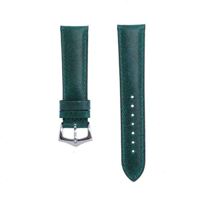 Green Leather Watch Strap - Leather strap- Milano Straps
