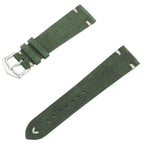 Green Suede Vintage Leather Watch Band - Suede strap- Milano Straps