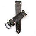 Cinturino in pelle vintage verde lavorato a mano, disponibile in 20mm 22mm 24mm — Milano Straps