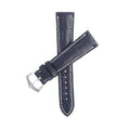 Cinturino caiman opaco blu cucito a mano 20-22mm Made in Italy — Milano Straps