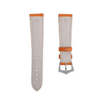 Hand-Sewn Matt Orange Caiman Watch Strap - Alligator Strap- Milano Straps