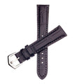 Cinturino pelle alligatore nero opaco artigianale 20mm, spessore 3,5mm — Milano Straps
