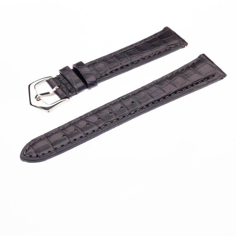 Matt Dark Grey Alligator Watch Strap - Alligator Strap- Milano Straps